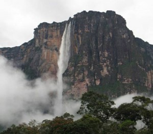 Angel Falls ● Churún Vena ● Salto Angel is the world’s tallest waterfall at 3,212 feet (790 meters). Photo Credit: Karen Angel, 3 July 2012